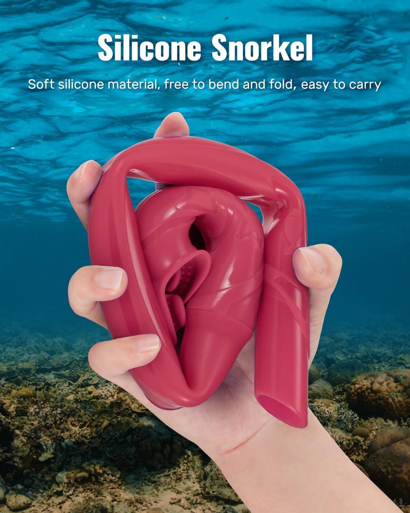 W WSTOO WSTOO Adults Diving Snorkel Breathing Tube Silicone Flexible Foldable Snorkel Anti-Drop for Freediving Swim Training,Diving and Scuba Diving,Easy to Carry for Travel - Image 4